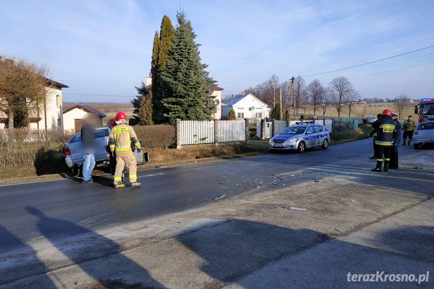 Kolizja trzech samochodów w Chorkówce
