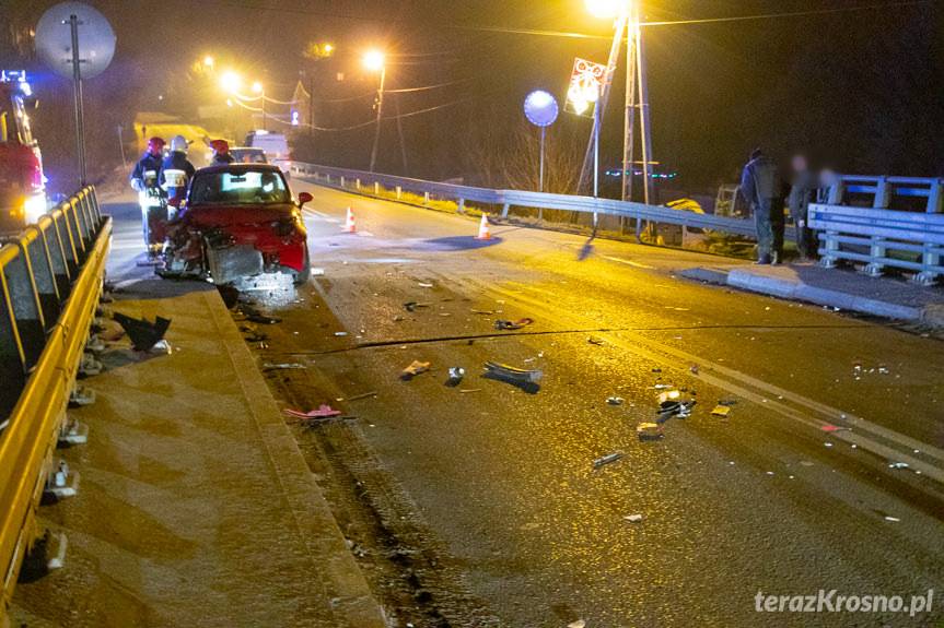 Zderzenie samochodów w Krościenku Wyżnym