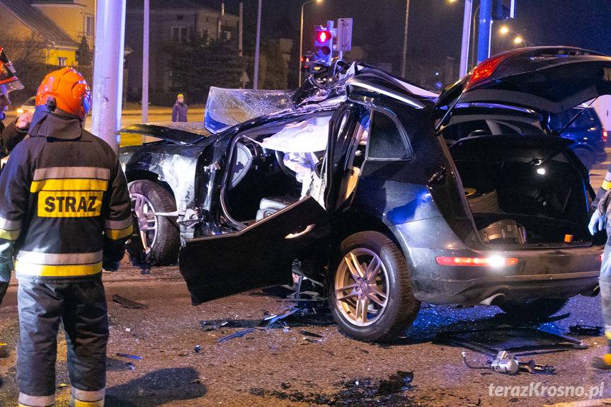 Wypadek w Krośnie na skrzyżowaniu