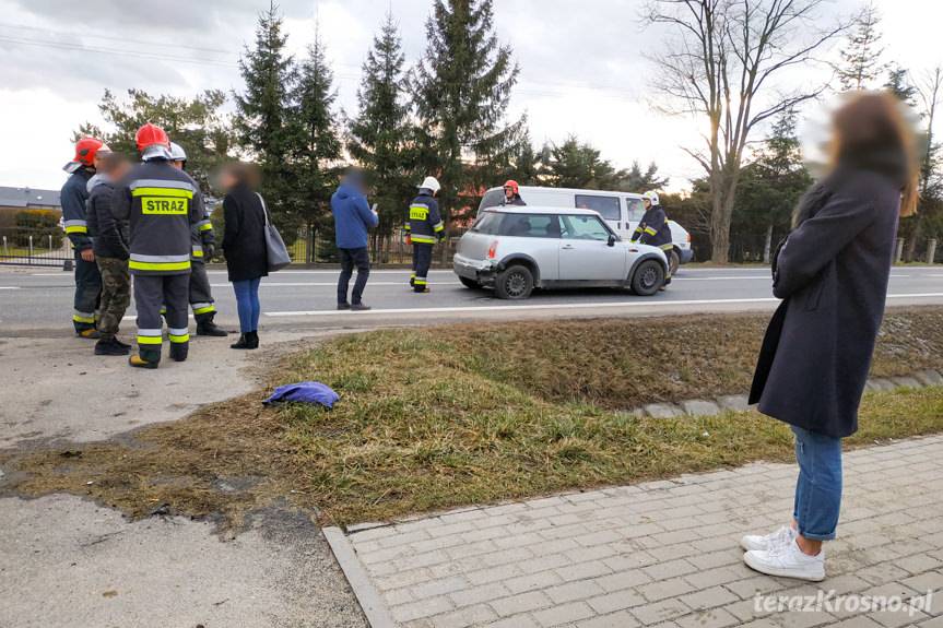 Zderzenie dwóch samochodów w Potoku