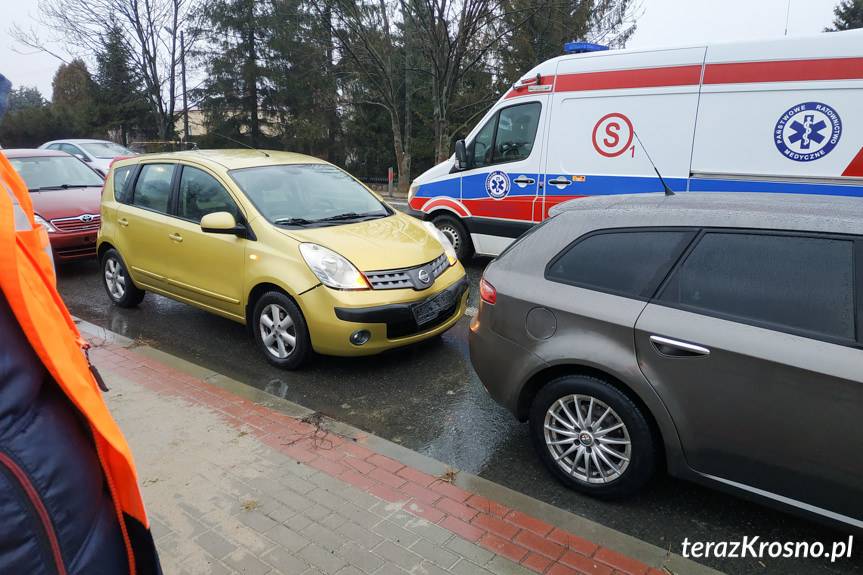 Zderzenie trzech samochodów na Bema