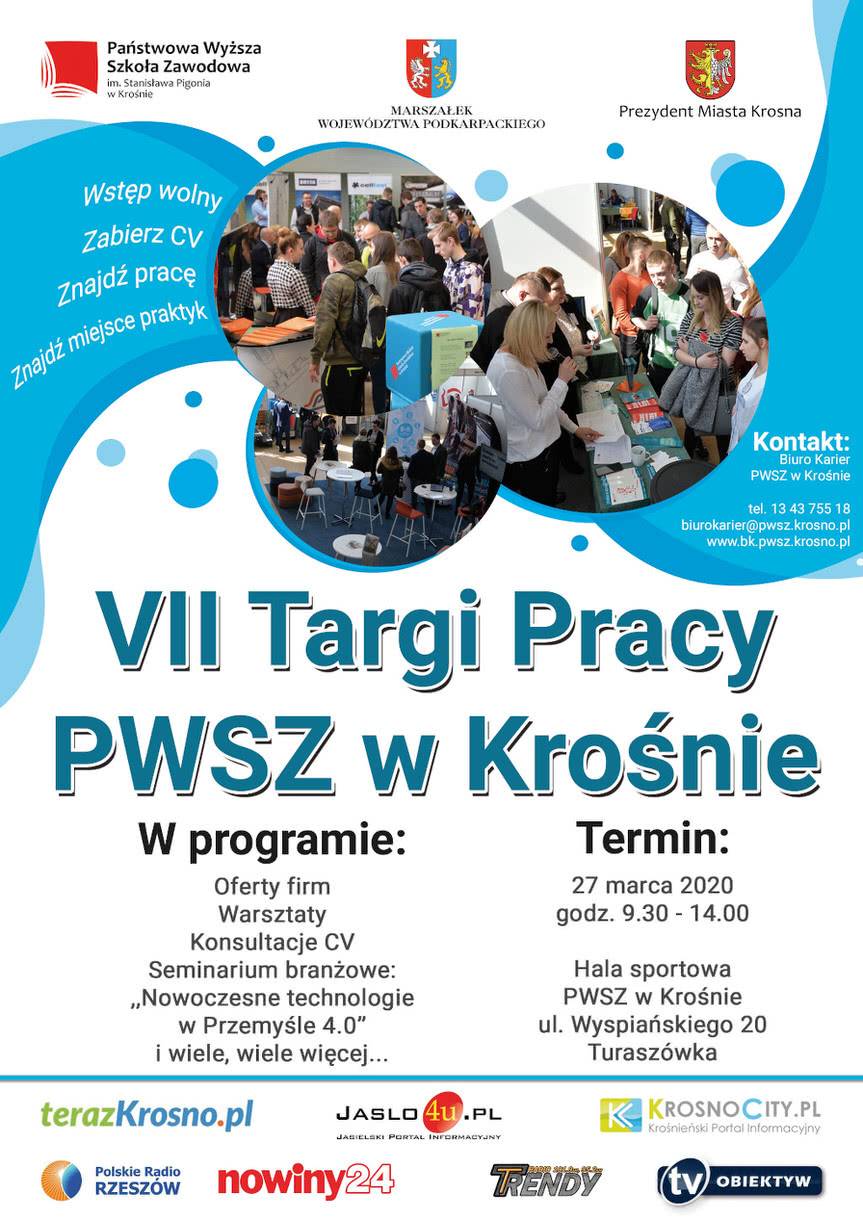 VII Targi Pracy w PWSZ w Krośnie - zaproszenie