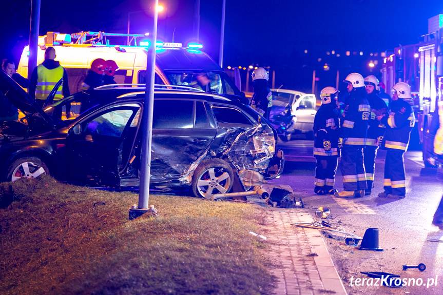 Zderzenie samochodów na Podkarpackiej