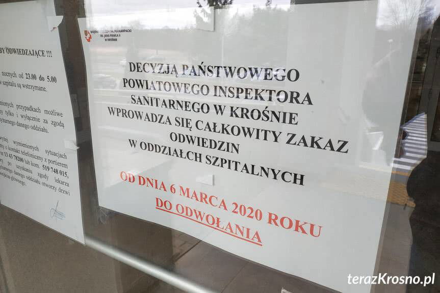 Całkowity zakaz odwiedzin w szpitalu w Krośnie