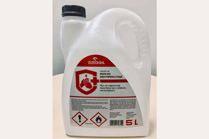 PKN ORLEN rozpoczął w Jedliczu produkcję płynu do dezynfekcji rąk