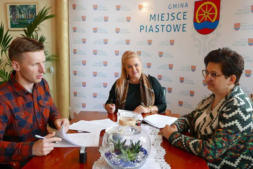 Tor rowerowy i strefa relaksu w Miejscu Piastowym