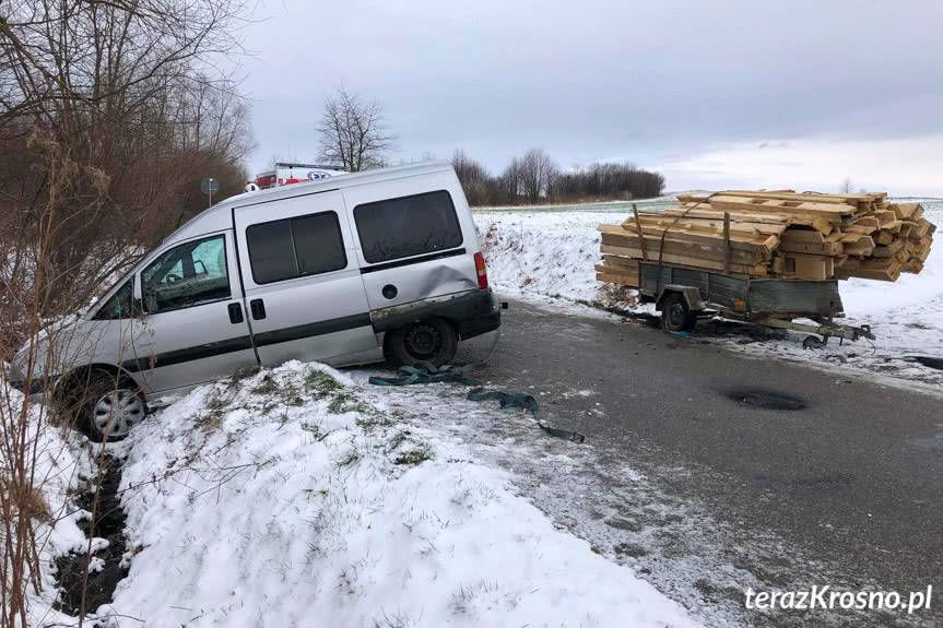 Zderzenie w Rymanowie, jedna osoba poszkodowana