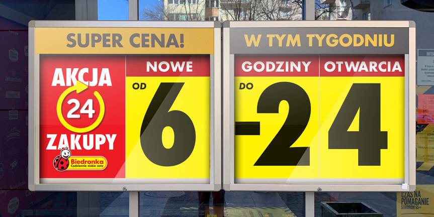 Biedronka zmienia godziny otwarcia sklepów. Będą czynne nawet całą dobę