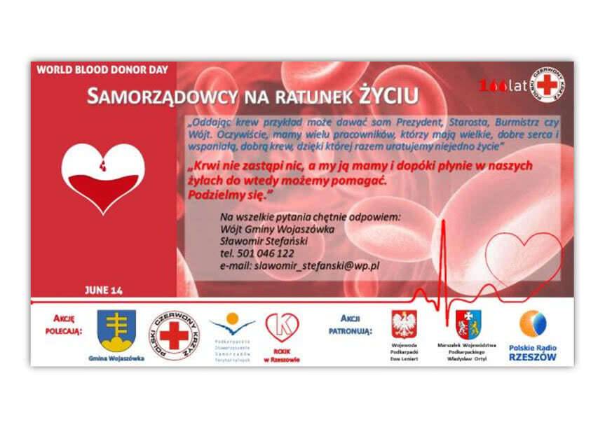 "Samorządowcy na ratunek życiu". Podziel się krwią, uratuj życie