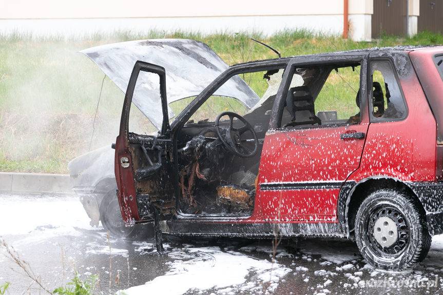 Spalił się fiat