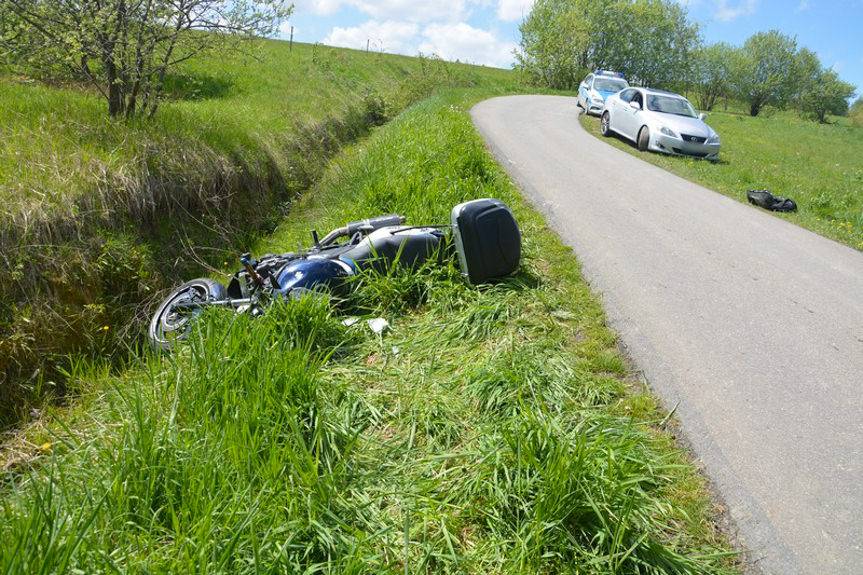 Wypadek w Bałuciance. Poszkodowana pasażerka motocykla