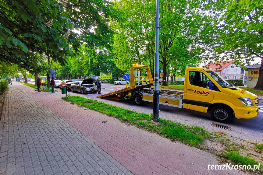Kolizja dwóch samochodów na Krakowskiej