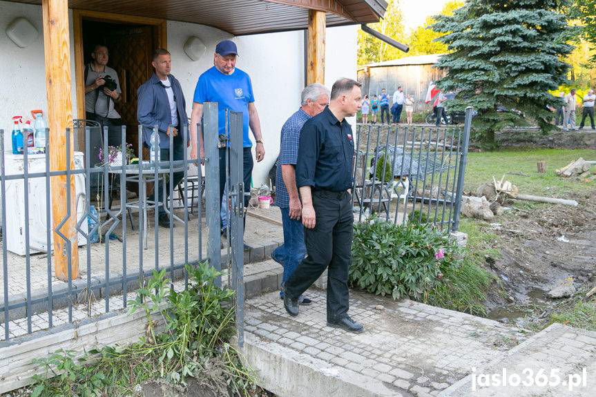 REGION. Andrzej Duda w Trzcinicy. Odwiedził powodzian