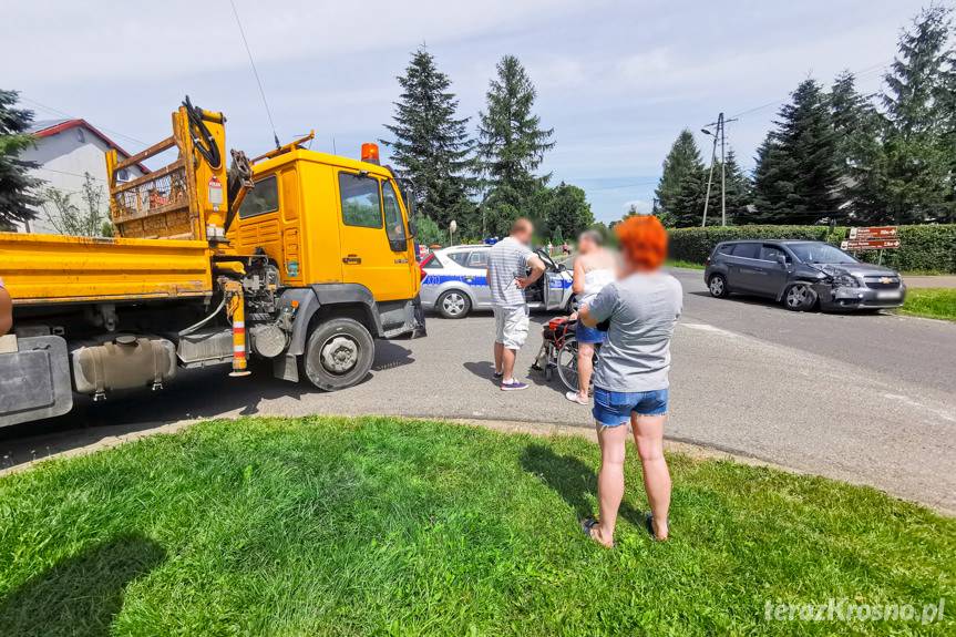 Kolizja na skrzyżowaniu we Wrocance