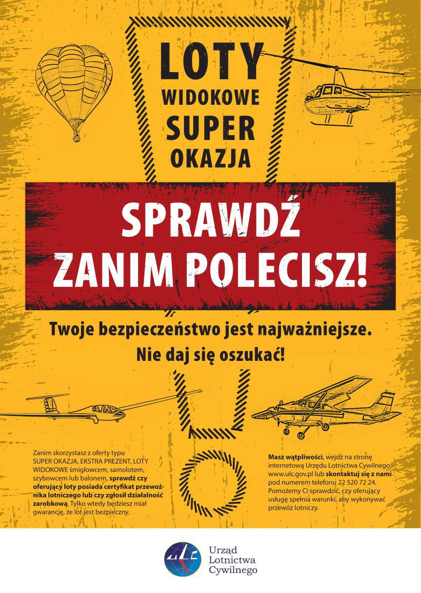 ULC ostrzega przed nielegalnymi lotami widokowymi