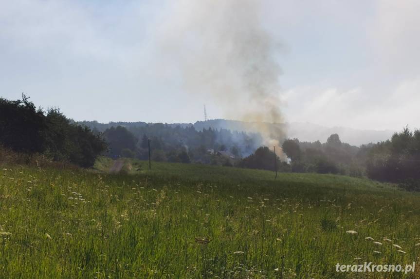 Pożar drewnianego budynku w Korczynie