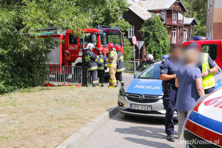 Wypadek w Iwoniczu-Zdroju na Słonecznej