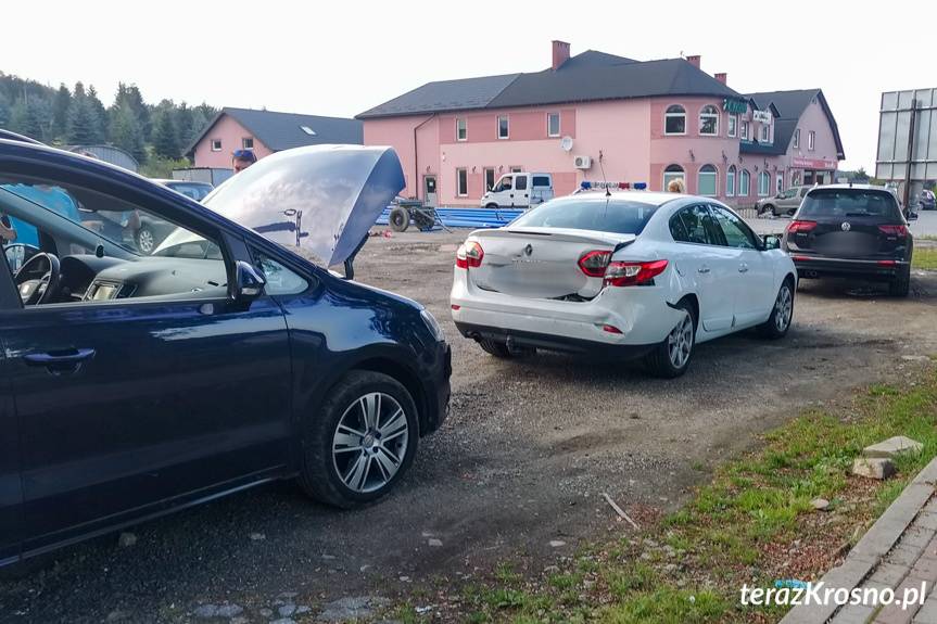 Zderzenie trzech samochodów w Zboiskach