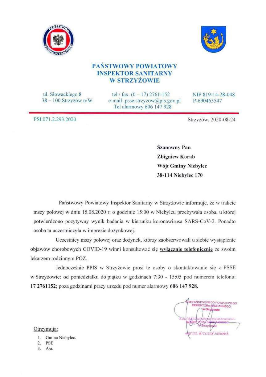 REGION. Koronawirus u uczestnika mszy polowej i dożynek w Niebylcu 