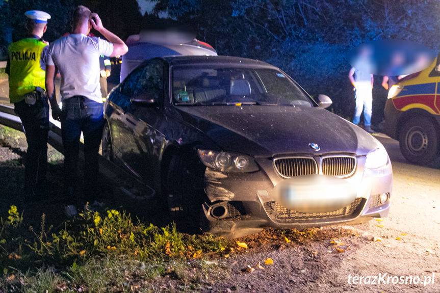 Zderzenie dwóch BMW w Korczynie na DW 991