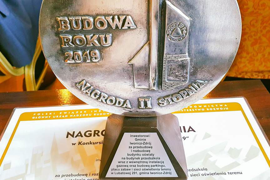 Przedszkole w Lubatowej nagrodzone w konkursie "Budowa roku 2019"