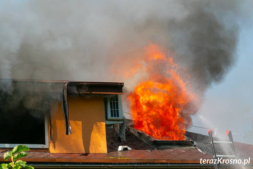 Groźny pożar w Równem