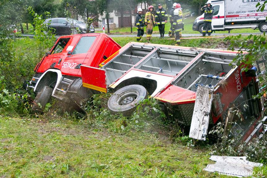 Wypadek wozu strażackiego JRG Strzyżów