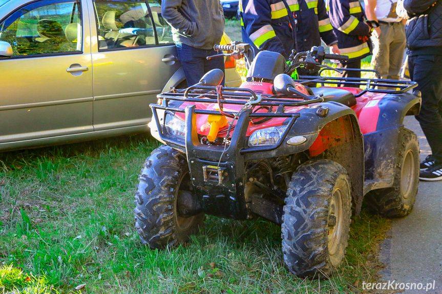 Wypadek w Klimkówce, quad potrącił 18-latka