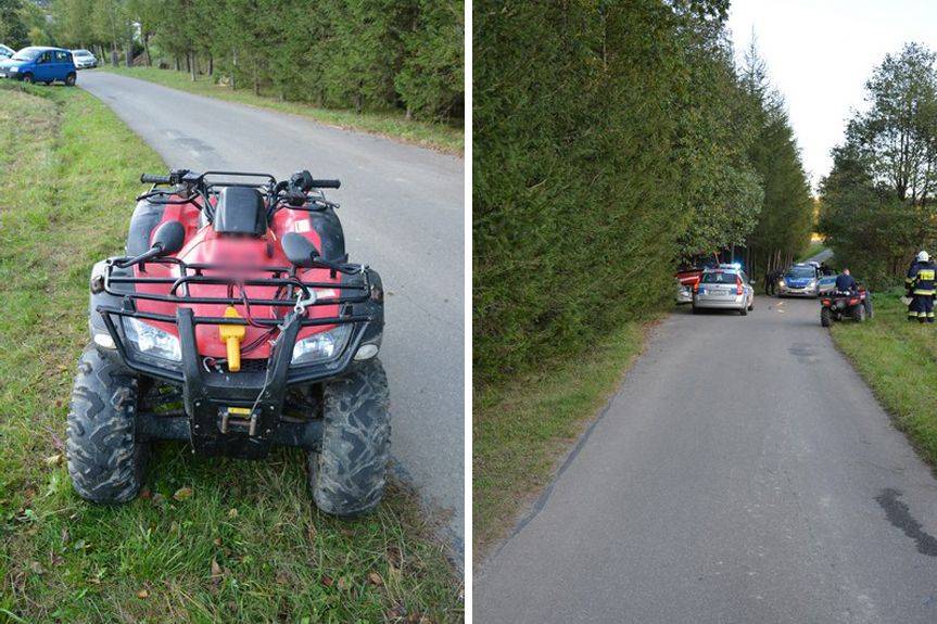 Kierowca quada był pijany. Pieszy w ciężkim stanie