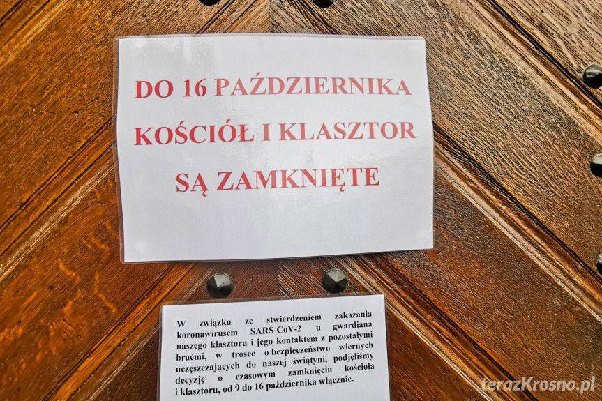 Kościół i klasztor oo. Kapucynów w Krośnie zamknięte z powodu koronawirusa