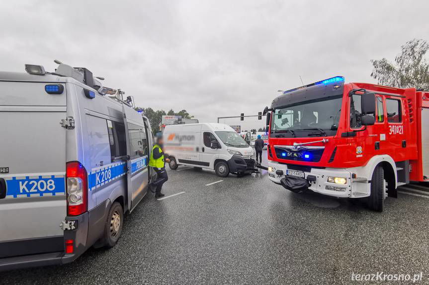 Zderzenie na skrzyżowaniu w Krośnie