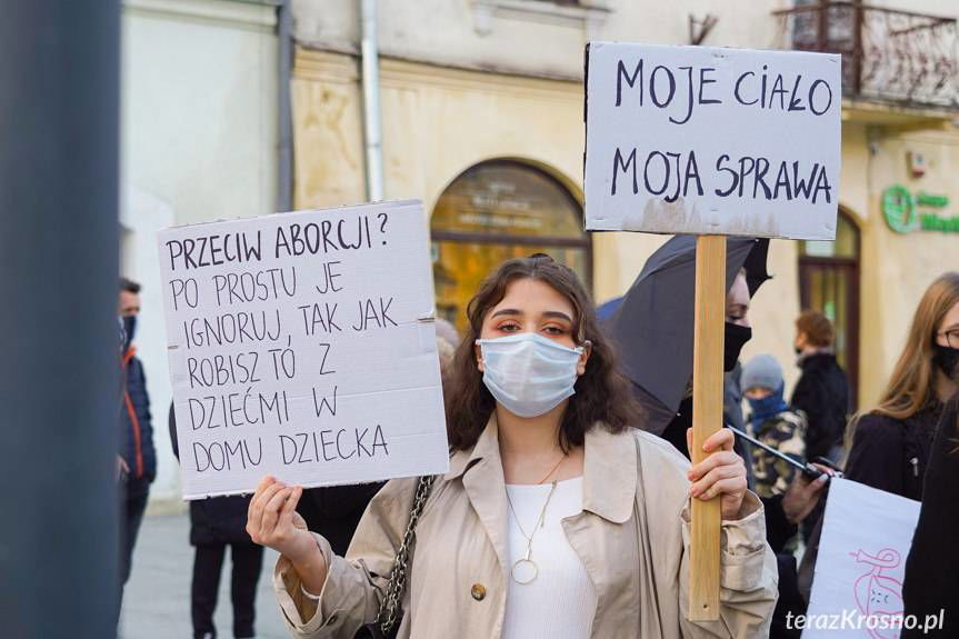 Krosno. Protest przeciw zakazowi aborcji