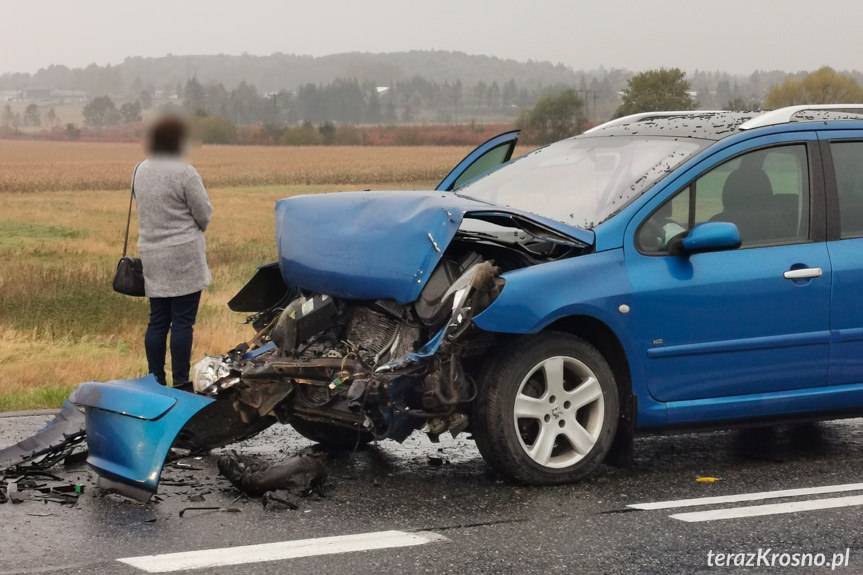Zderzenie peugeota i toyoty w Rogach