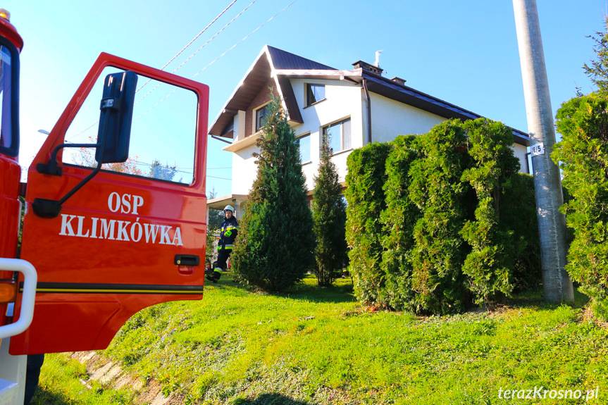 Pożar w domu w Klimkówce