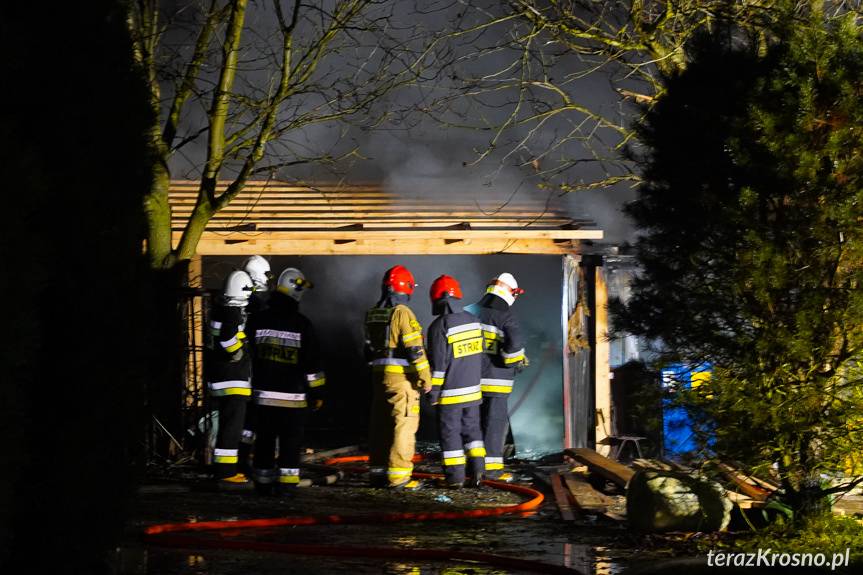 Pożar budynków w Odrzykoniu
