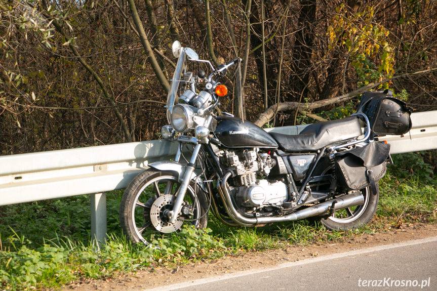 Wypadek motocyklisty we Wróbliku Królewskim