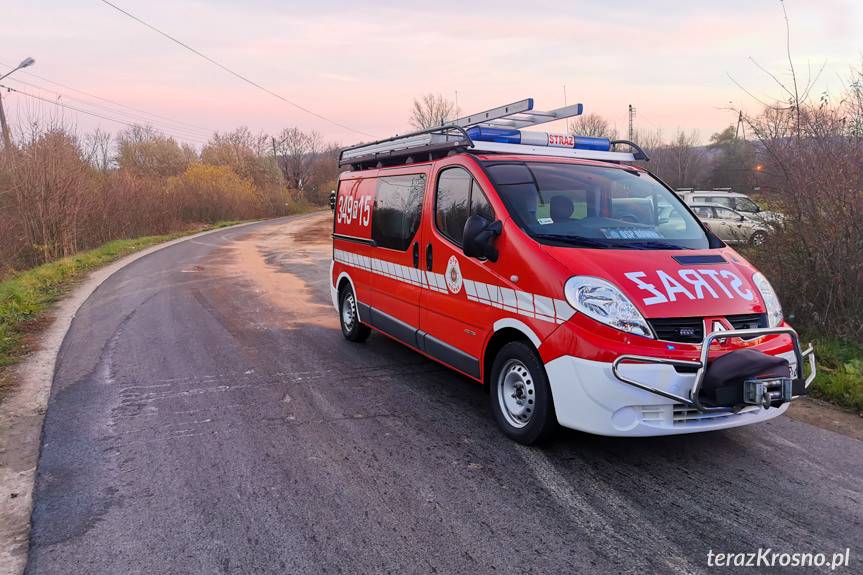 Na drodze rozlała się ropa