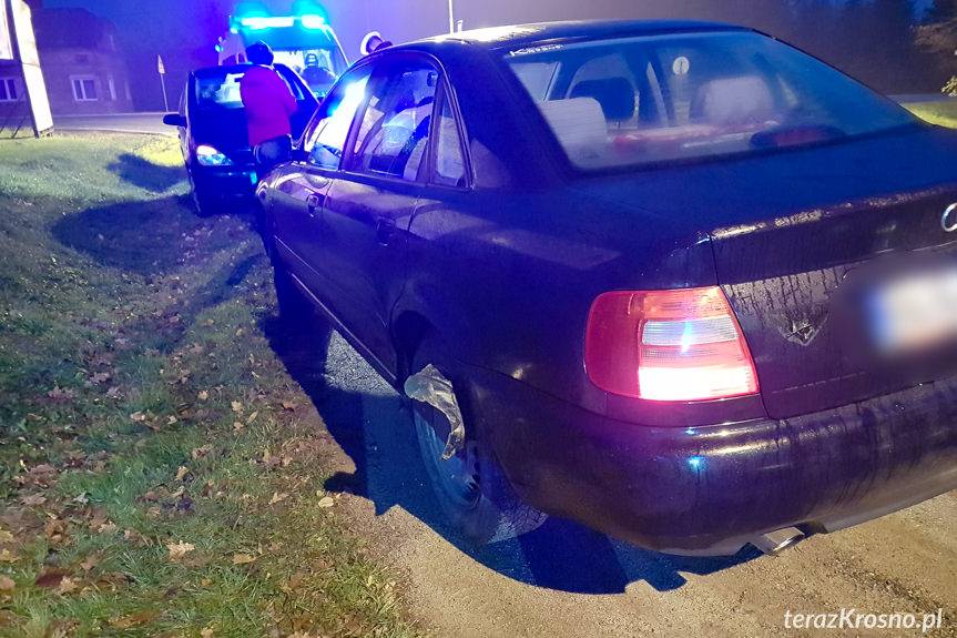 Zderzenie audi i mercedesa w Jaszczwi