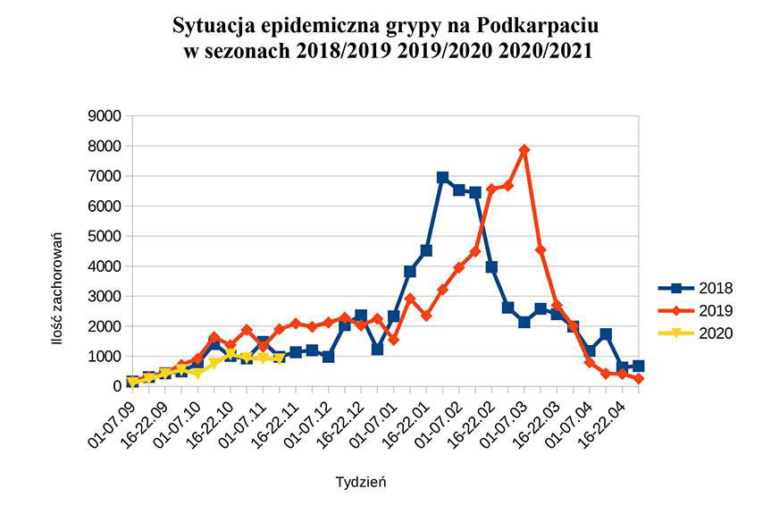 Czy mieszkańcy Podkarpacia chorują na grypę?