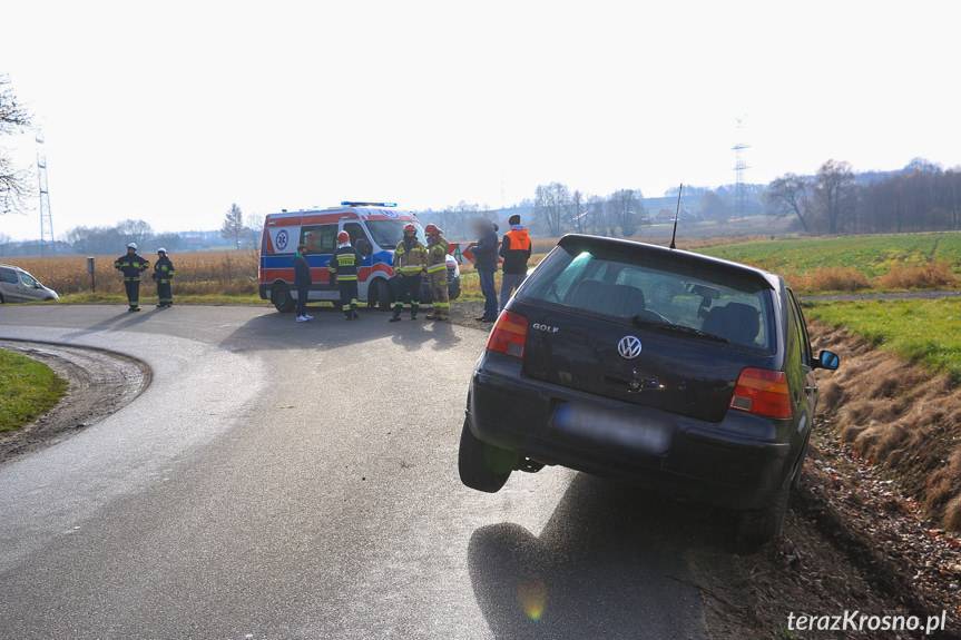 Zderzenie opla i volkswagena w Komborni