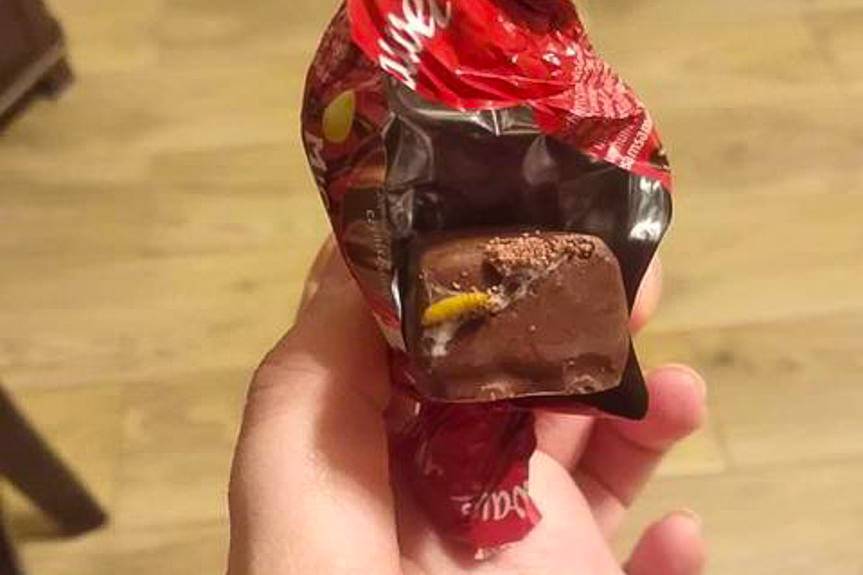 Robaki w popularnych cukierkach na wagę