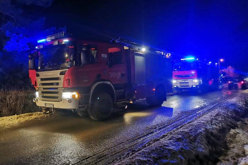 Pożar w budynku mieszkalnym w Lubatowej