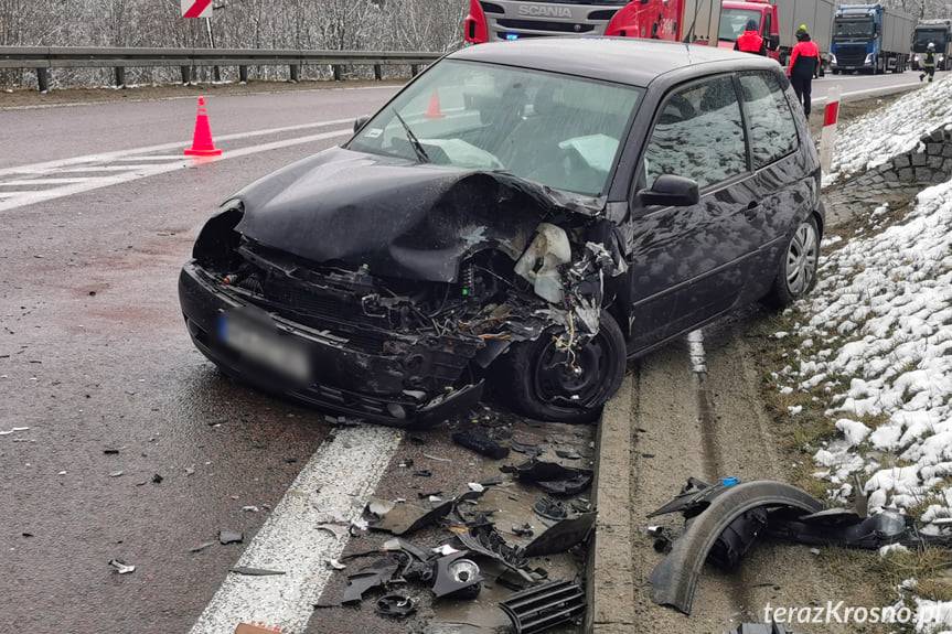 Wypadek w Komborni na DK19