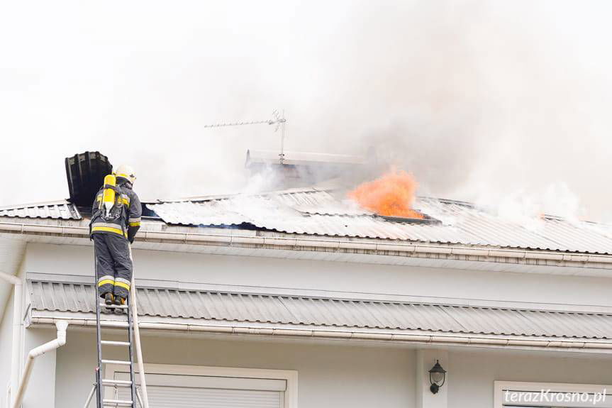 Pożar domu we Wrocance
