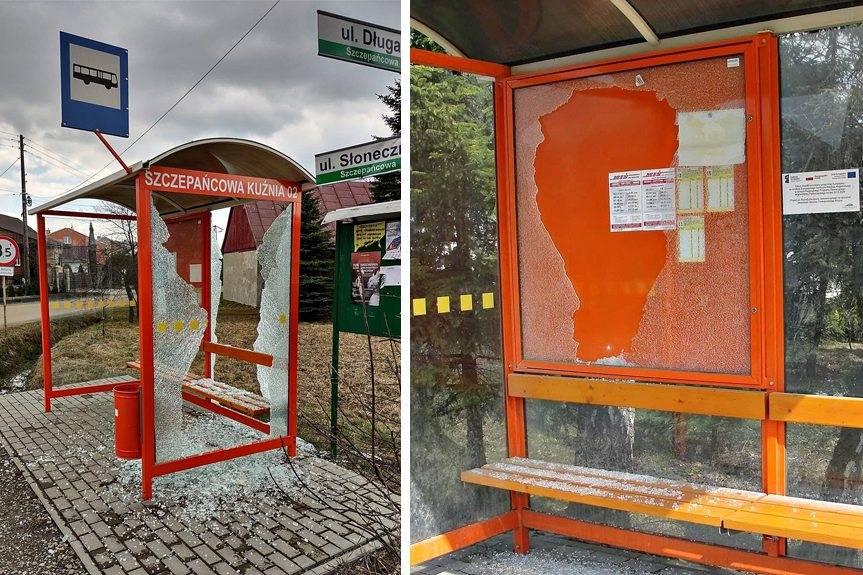 Wandale zniszczyli wiaty przystankowe w gminie Chorkówka