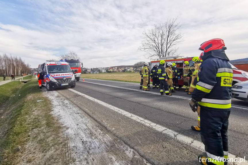 Wypadek w Rymanowie, potrącony pieszy