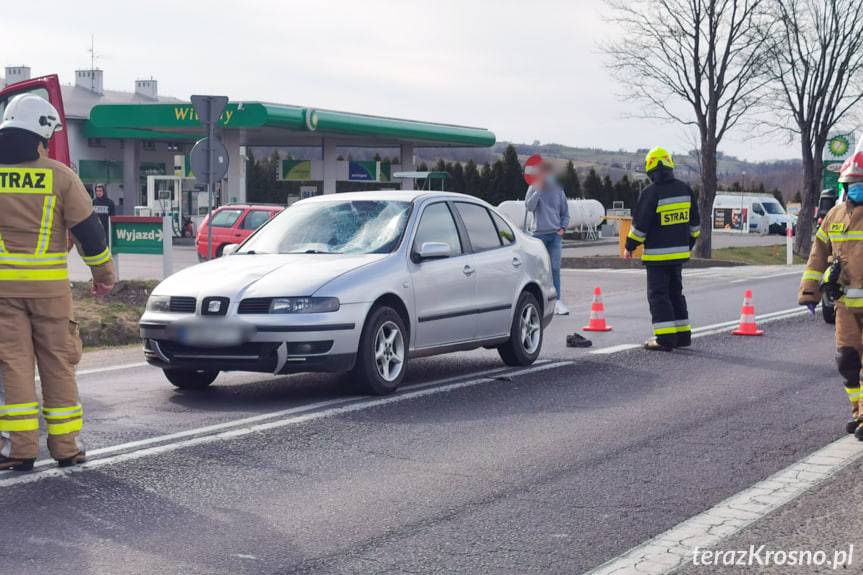 Wypadek w Rymanowie, potrącony pieszy
