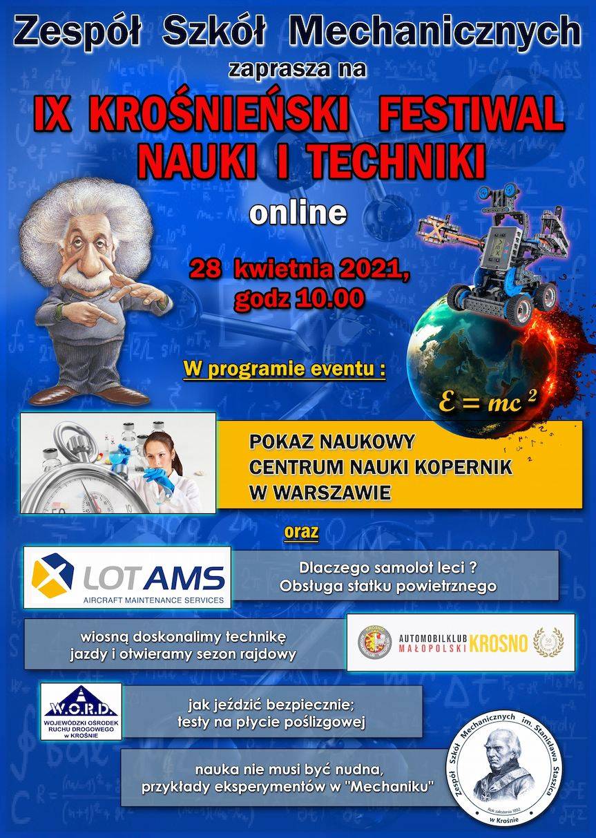 "Mechanik" zaprasza na IX Krośnieński Festiwal Nauki i Techniki