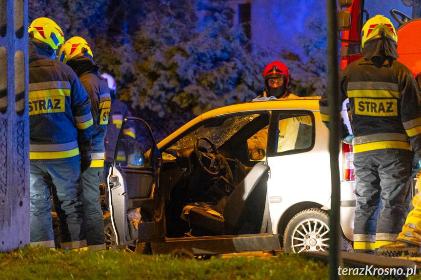 Czołowe zderzenie w Rymanowie 