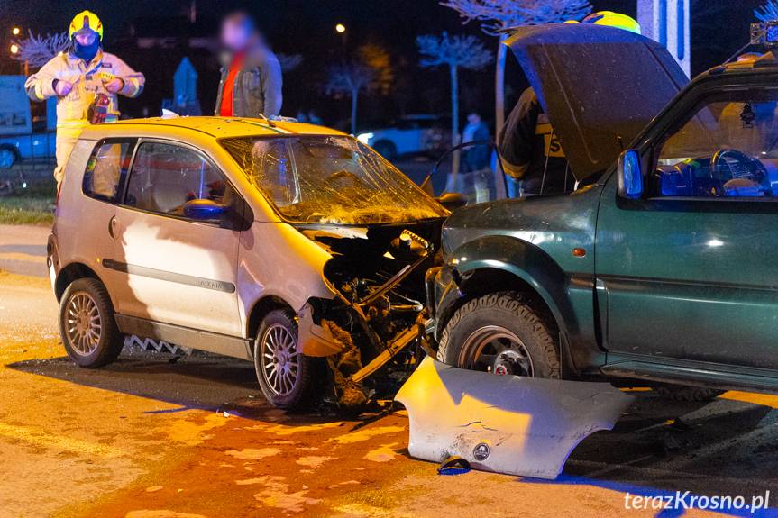 Czołowe zderzenie w Rymanowie 